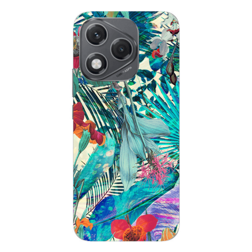 Honor 400 Lite Blue laves tropical Transparent Silicone TPU Θήκη